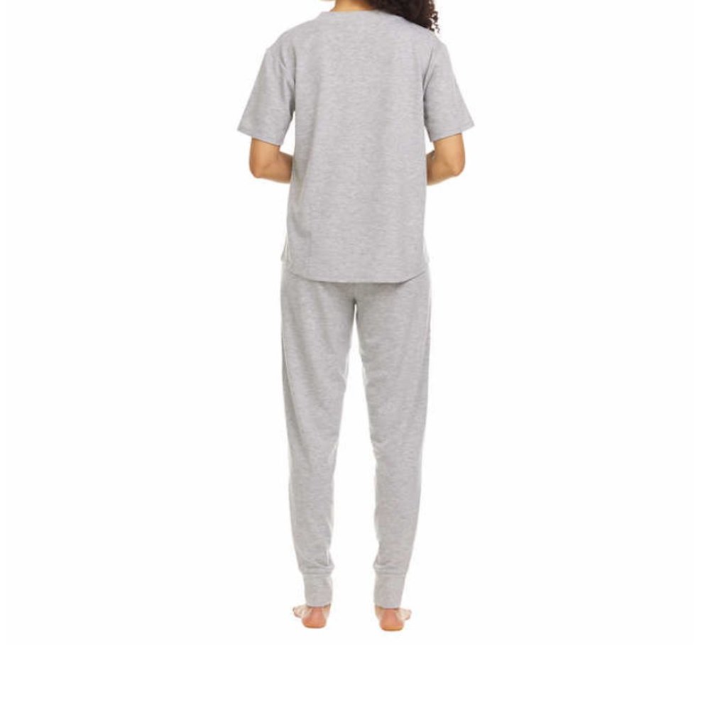 Ladies' French Terry 1 piece Lounge Pajamas Grey Joggers pants New - Picture 3 of 3